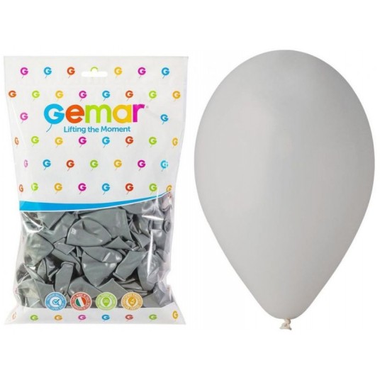 BALON GEMAR PASTEL 10" G90/70 SZARY -zdjęcie numer 1
