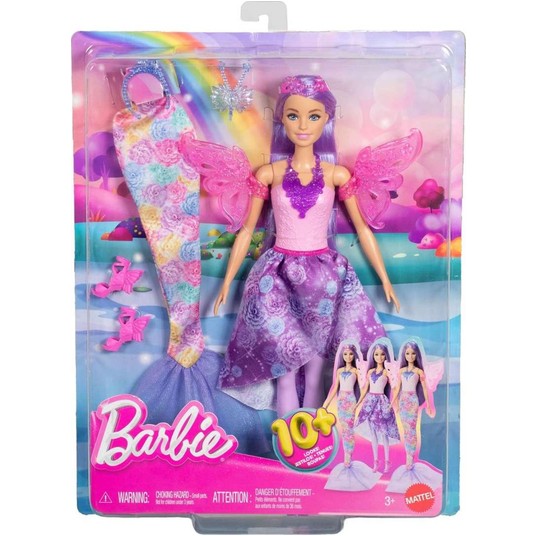 BARBIE LALKA MAGICZNA WRÓŻKA Z UBRANKIEM SYRENKI -zdjęcie numer 1