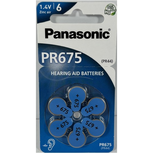 BATERIA PR675H / 6 SZT DO APARATÓW SŁUCHOWYCH -zdjęcie numer 1