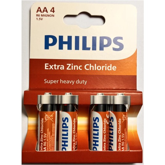BATERIA R06 / 4BP EXTRA ZINC CHLORIDE PHILIPS -zdjęcie numer 1