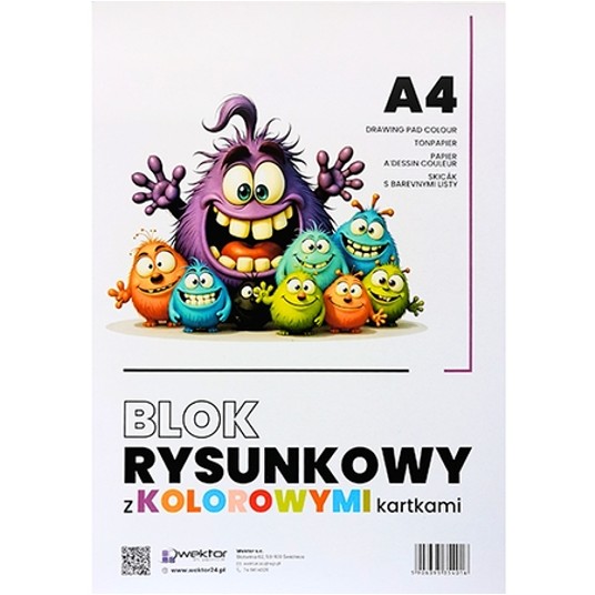BLOK RYSUNKOWY A4 KOLOROWY WEKTOR -zdjęcie numer 1