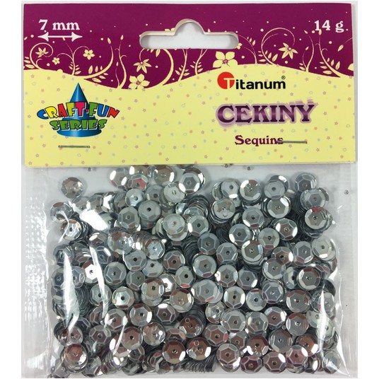 CEKINY 14G 7MM SREBRNE -zdjęcie numer 1