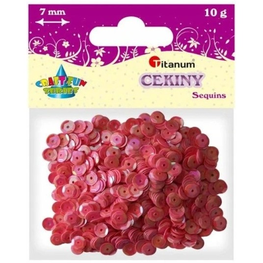 CEKINY RÓŻOWE 7MM 10G -zdjęcie numer 1