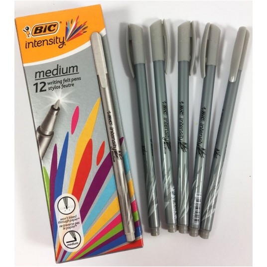 CIENKOPIS BIC INTENSITY MEDIUM SZARY -zdjęcie numer 1