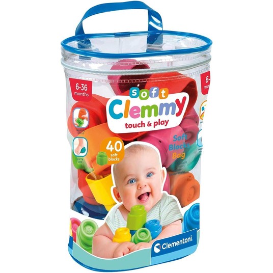 CLEMMY WORECZEK Z 40 KLOCKAMI CLEMENTONI -zdjęcie numer 1