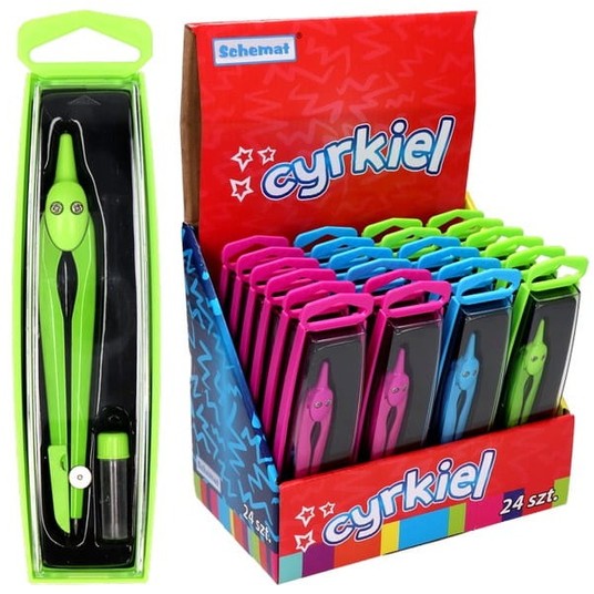 CYRKIEL W ETUI Z GRAFITAMI SCHEMAT -zdjęcie numer 1