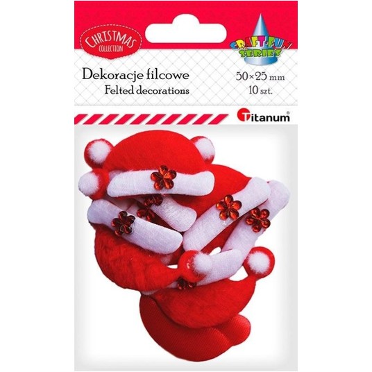 CZAPECZKI BOŻE NARODZENIE 10 SZT. -zdjęcie numer 1