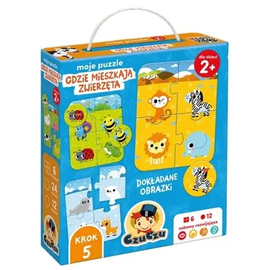 CZUCZU MOJE PUZZLE GDZIE MIESZKAJĄ ZWIERZĘTA 2+ -zdjęcie numer 1