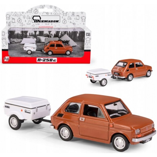 DAFFI - FIAT 126P BRĄZ.+ PRZYCZEPA KRÓTKA -zdjęcie numer 1