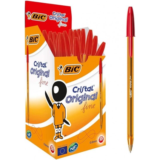 DŁUGOPIS CRISTAL FINE CZERWONY BIC -zdjęcie numer 1