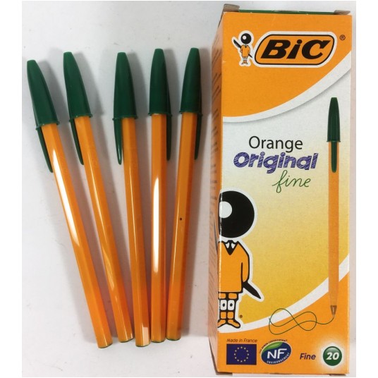 DŁUGOPIS CRISTAL FINE ORANGE ZIELONY BIC -zdjęcie numer 1