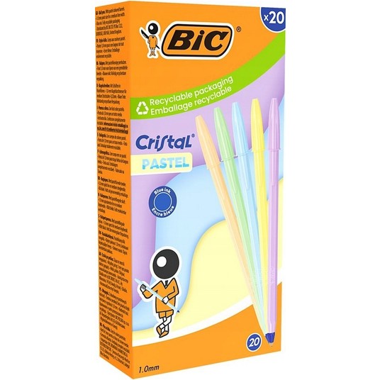 DŁUGOPIS CRISTAL PASTEL MIX NIEBIESKI BIC -zdjęcie numer 1