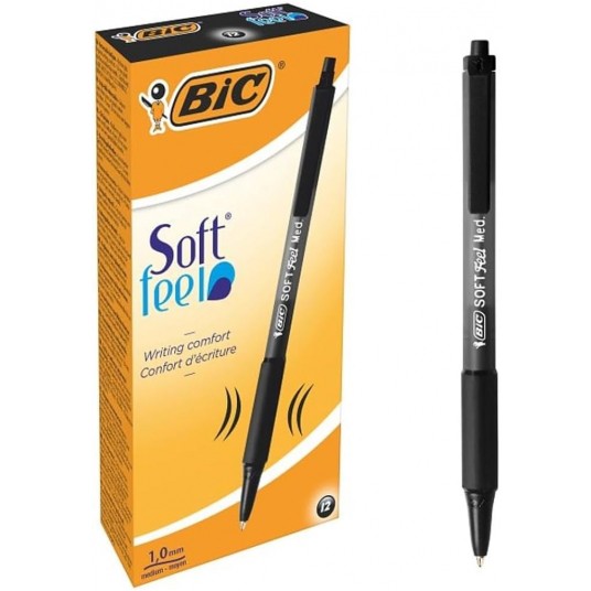 DŁUGOPIS SOFT FEEL CLIC GRIP CZARNY BIC -zdjęcie numer 1