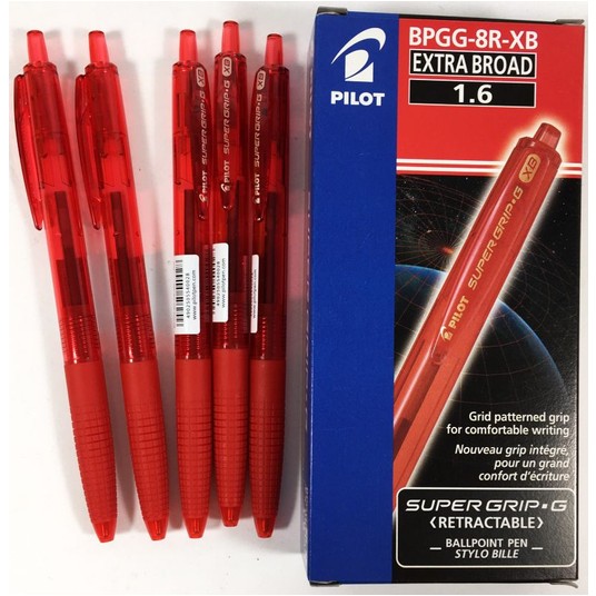 DŁUGOPIS SUPERGRIP GXB 1.6 AUTOMAT CZERWONY PILOT -zdjęcie numer 1