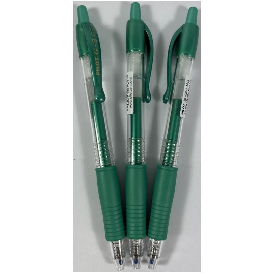 DŁUGOPIS ŻELOWY PILOT G2 METALLIC ZIELONY -zdjęcie numer 1