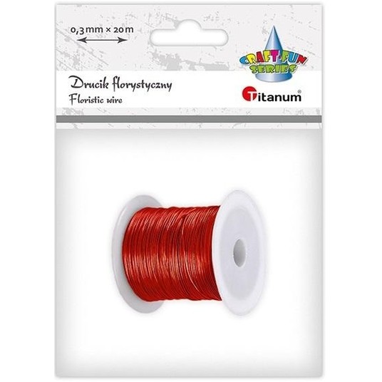 DRUCIK FLORYSTYCZNY 0,3MM X 20M CZERWONY -zdjęcie numer 1
