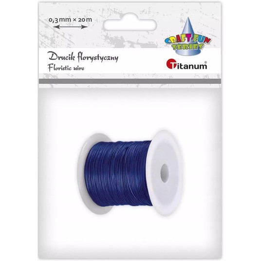 DRUCIK FLORYSTYCZNY 0,3MM X 20M GRANATOWY -zdjęcie numer 1