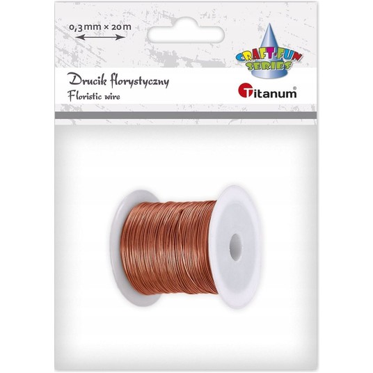DRUCIK FLORYSTYCZNY 0,3MM X 20M MIEDZIANY -zdjęcie numer 1