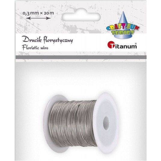 DRUCIK FLORYSTYCZNY 0,3MM X 20M SREBRNY -zdjęcie numer 1