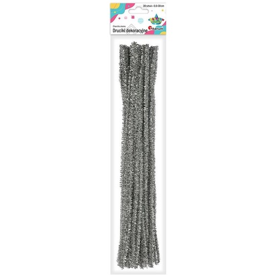 DRUCIKI BROKATOWE 30CM SREBRNE -zdjęcie numer 1