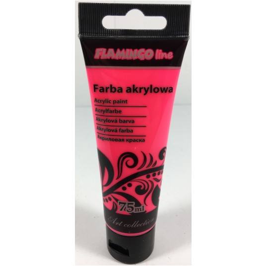 FARBA AKRYLOWA 75ML 105 FLUO RÓŻOWA -zdjęcie numer 1