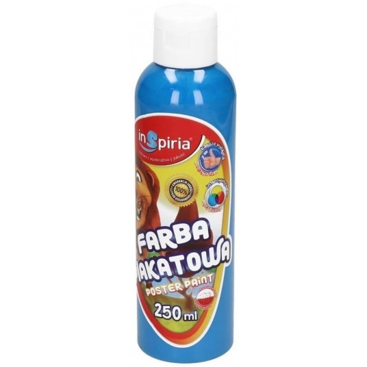 FARBA PLAKATOWA 250ML NIEBIESKI INSPIRIA -zdjęcie numer 1