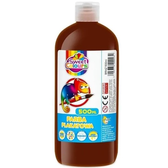 FARBA PLAKATOWA 500 ML BRĄZOWA CIEMNA SWEET -zdjęcie numer 1