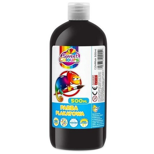 FARBA PLAKATOWA 500 ML CZARNA SWEET COLOURS -zdjęcie numer 1