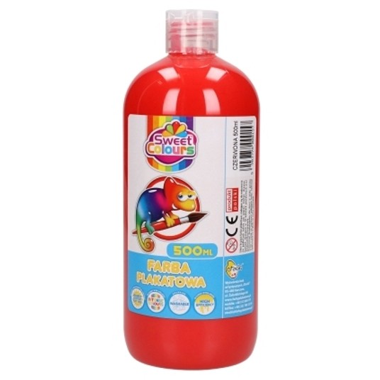 FARBA PLAKATOWA 500 ML CZERWONA SWEET COLOURS -zdjęcie numer 1