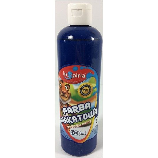 FARBA PLAKATOWA 500 ML NIEBIESKA CIEMNA INSPIRIA -zdjęcie numer 1