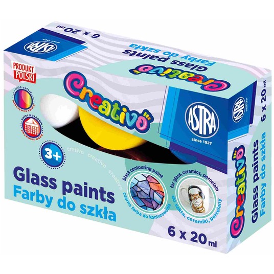 FARBY DO SZKŁA 6 KOL 20ML ASTRA -zdjęcie numer 1
