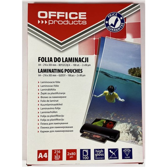 FOLIA LAMINACYJNA A4 80 MIC -zdjęcie numer 1