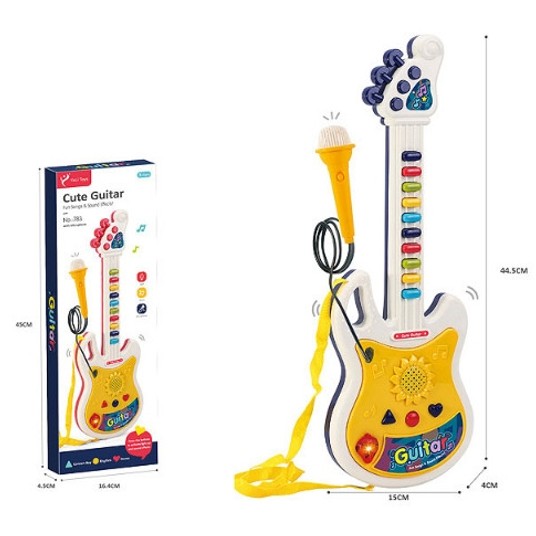 GITARA Z MIKROFONEM ŚWIATŁO I DŹWIĘK -zdjęcie numer 1