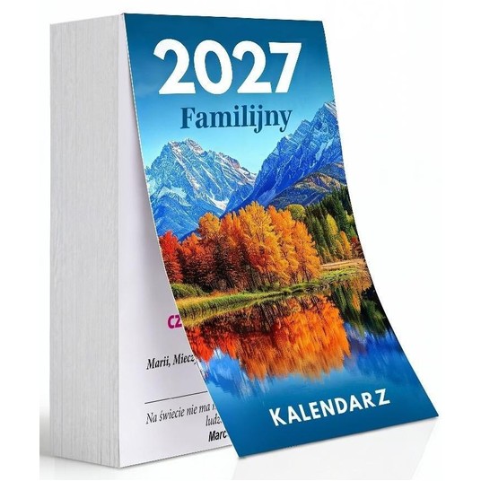 KALENDARZ 2027 FAMILIJNY ZDZIERAK B7 -zdjęcie numer 1