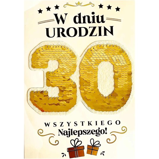 KARNET CE-02 W DNIU 30 URODZIN CEKINY ARMIN STYLE -zdjęcie numer 1