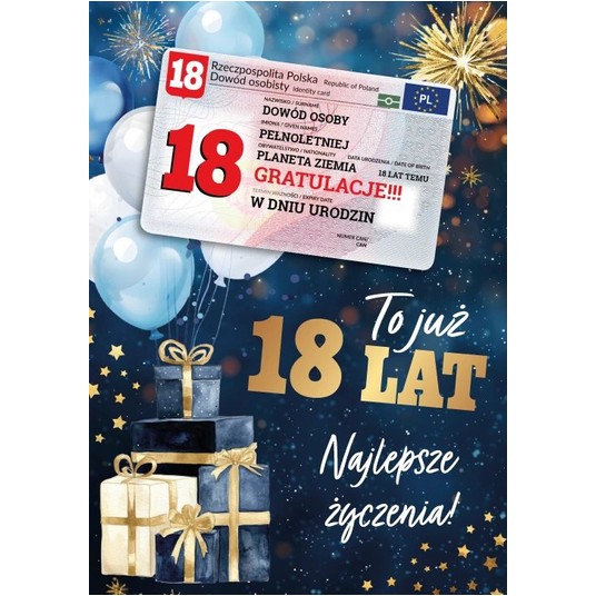 KARNET GIFT M-197 W DNIU 18 URODZIN ARMIN STYLE -zdjęcie numer 1