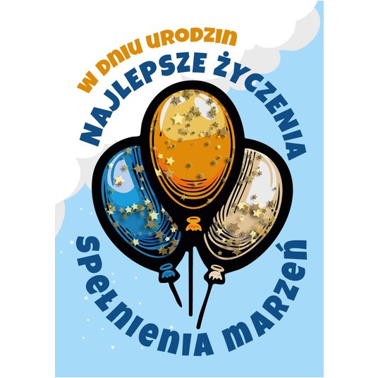 KARNET KF-03 W DNIU URODZIN KONFETTI ARMIN STYLE -zdjęcie numer 1