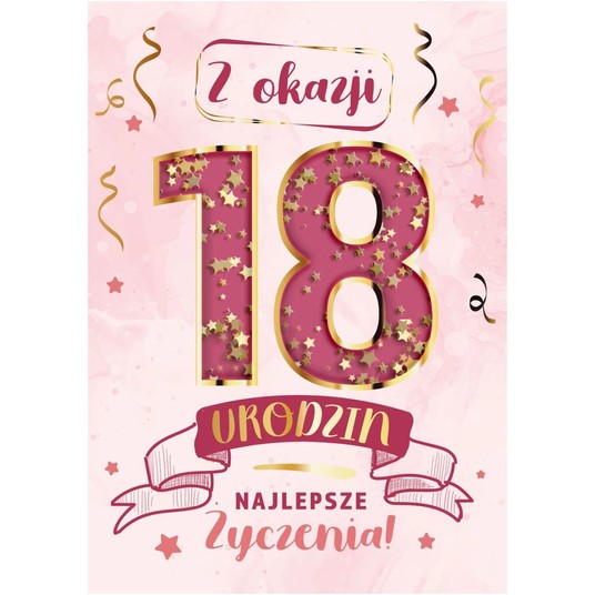 KARNET KF09 W DNIU 18 URODZIN KONFETTI ARMIN STYLE -zdjęcie numer 1