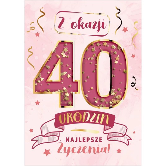 KARNET KF13 W DNIU 40 URODZIN KONFETTI ARMIN STYLE -zdjęcie numer 1