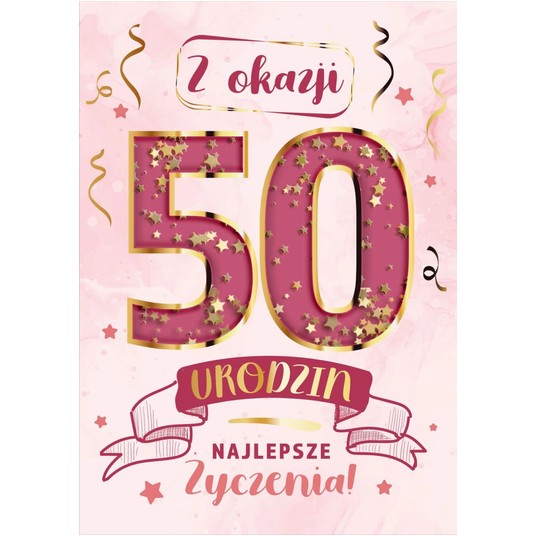 KARNET KF15 W DNIU 50 URODZIN KONFETTI ARMIN STYLE -zdjęcie numer 1
