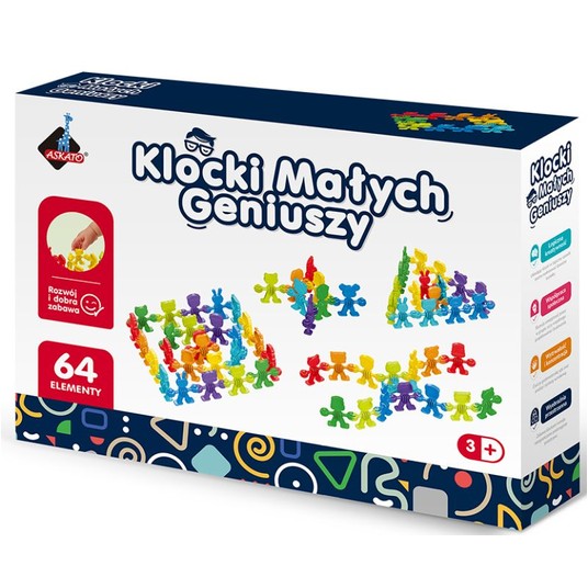 KLOCKI MAŁYCH GENIUSZY LICZMANY 64 EL. - ASKATO -zdjęcie numer 1