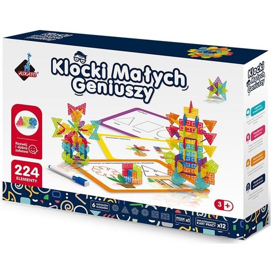 KLOCKI MAŁYCH GENIUSZY ŚNIEŻYNKI 224 EL - ASKATO -zdjęcie numer 1