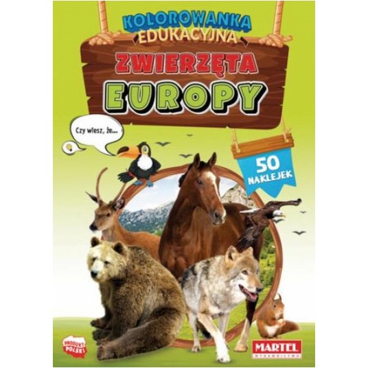 KOLOROWANKA EDUKACYJNA ZWIERZĘTA EUROPY -zdjęcie numer 1