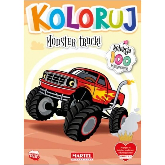 KOLOROWANKA KOLEKCJA KOLORUJ MONSTER TRUCKI MARTEL -zdjęcie numer 1