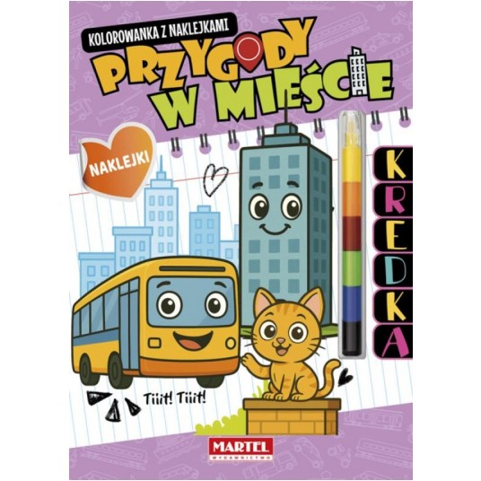 KOLOROWANKA Z KREDKĄ PRZYGODY W MIEŚCIE MARTEL -zdjęcie numer 1