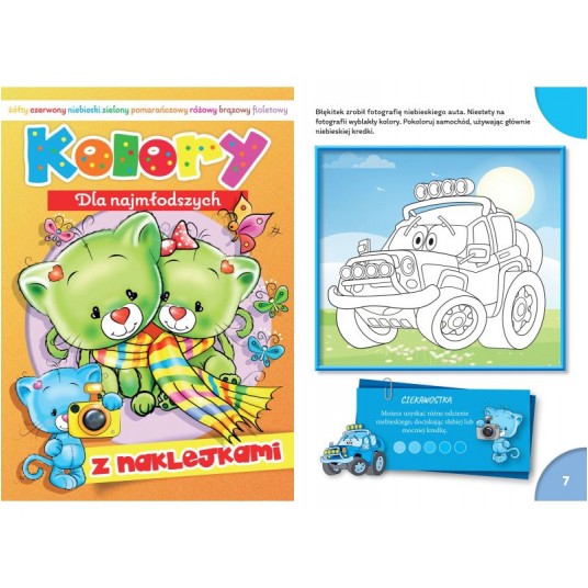 KOLOROWANKA Z NAKLEJKAMI KOLORY MD -zdjęcie numer 1