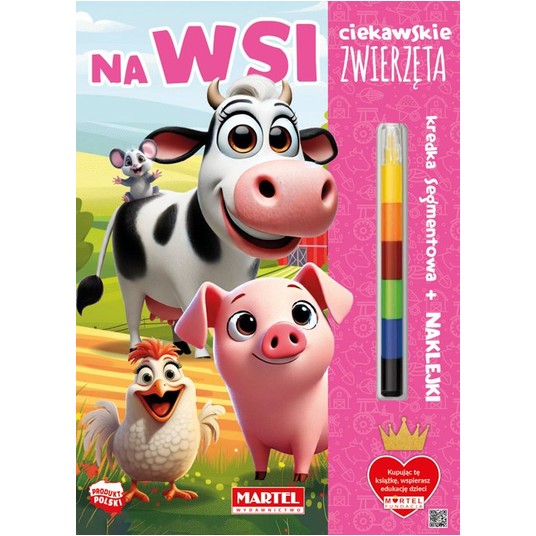 KOLOROWANKA Z NAKLEJKAMI KREDKA NA WSI MARTEL -zdjęcie numer 1