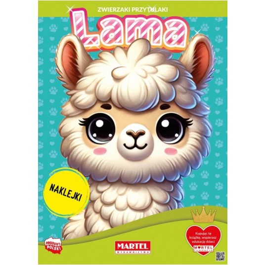 KOLOROWANKA Z NAKLEJKAMI LAMA MARTEL -zdjęcie numer 1