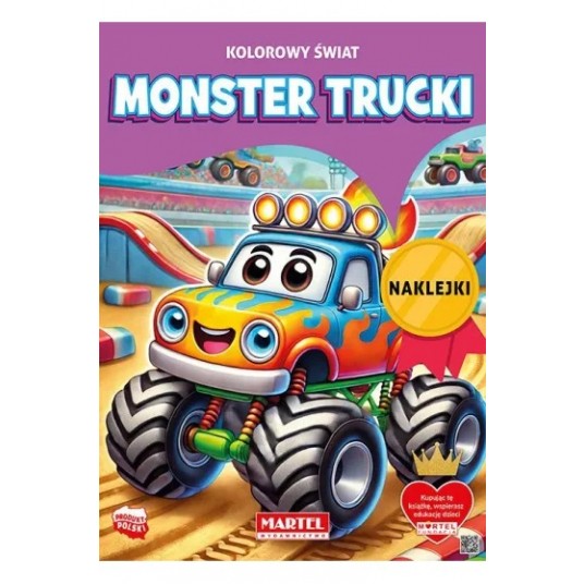 KOLOROWANKA Z NAKLEJKAMI MONSTER TRUCKI MARTEL -zdjęcie numer 1