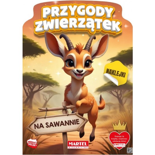 KOLOROWANKA Z NAKLEJKAMI NA SAWANNIE MARTEL -zdjęcie numer 1